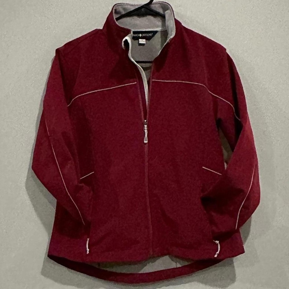 Black Diamond Womens Softshell Fleece Lined Jacket Burgundy Red Size Small